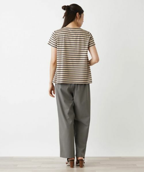 Leilian / レリアン カットソー | 半袖ストライプカットソー【Leilian WHITE LABEL】 | 詳細6