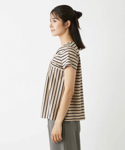 Leilian / レリアン カットソー | 半袖ストライプカットソー【Leilian WHITE LABEL】 | 詳細8