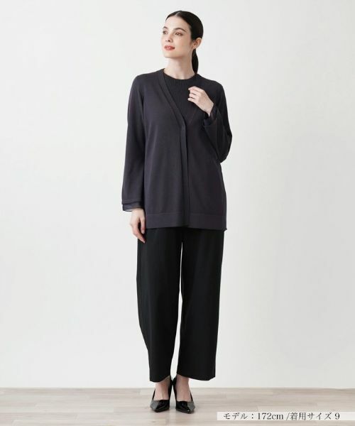 Leilian / レリアン カーディガン・ボレロ | 洗えるワンボタンカーディガン | 詳細4