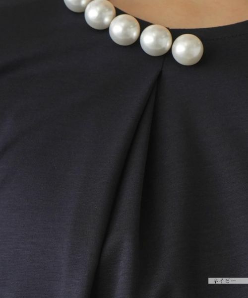 Leilian / レリアン ドレス | 【セレモニー】洗えるパール付きワンピース【Leilian WHITE LABEL】 | 詳細12