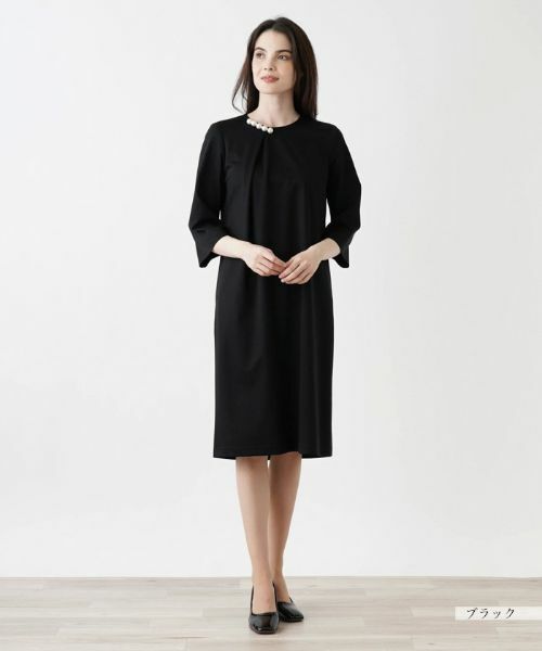 Leilian / レリアン ドレス | 【セレモニー】洗えるパール付きワンピース【Leilian WHITE LABEL】 | 詳細14