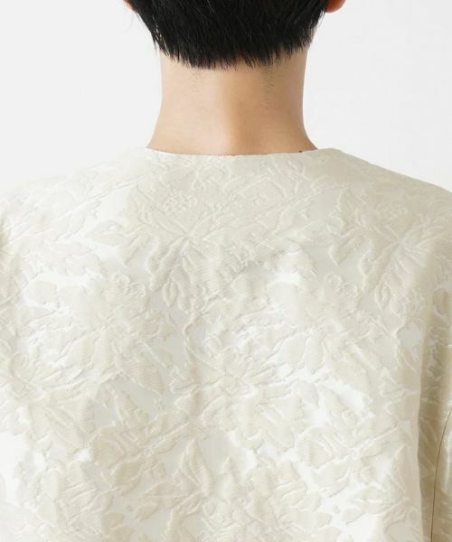 Leilian / レリアン テーラードジャケット | フラワーレースノーカラージャケット | 詳細12
