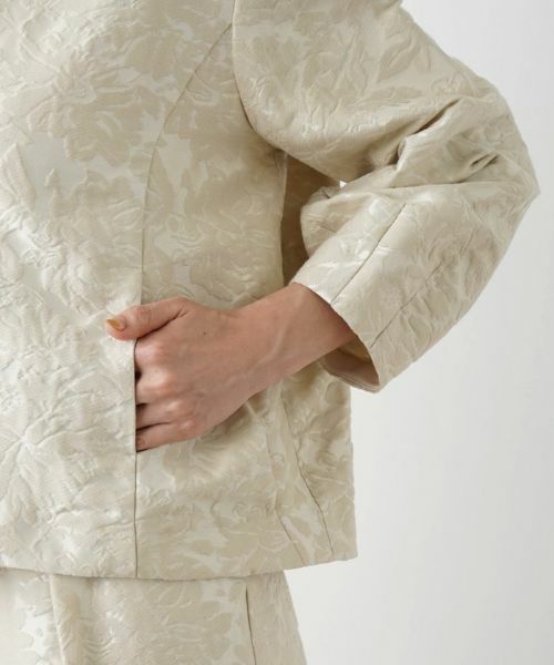 Leilian / レリアン テーラードジャケット | フラワーレースノーカラージャケット | 詳細14