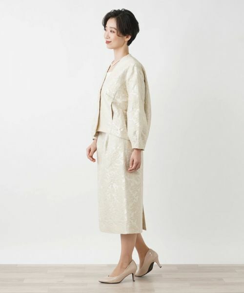 Leilian / レリアン テーラードジャケット | フラワーレースノーカラージャケット | 詳細2