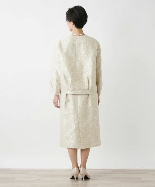 Leilian / レリアン テーラードジャケット | フラワーレースノーカラージャケット | 詳細3