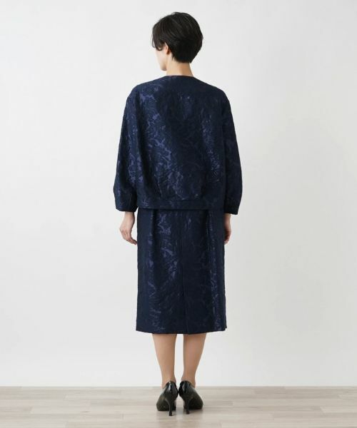 Leilian / レリアン テーラードジャケット | フラワーレースノーカラージャケット | 詳細6