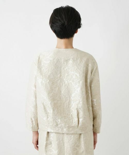 Leilian / レリアン テーラードジャケット | フラワーレースノーカラージャケット | 詳細9