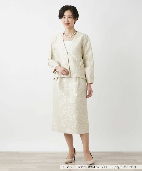 Leilian / レリアン ミニ・ひざ丈スカート | フラワーレースタイトスカート | 詳細1