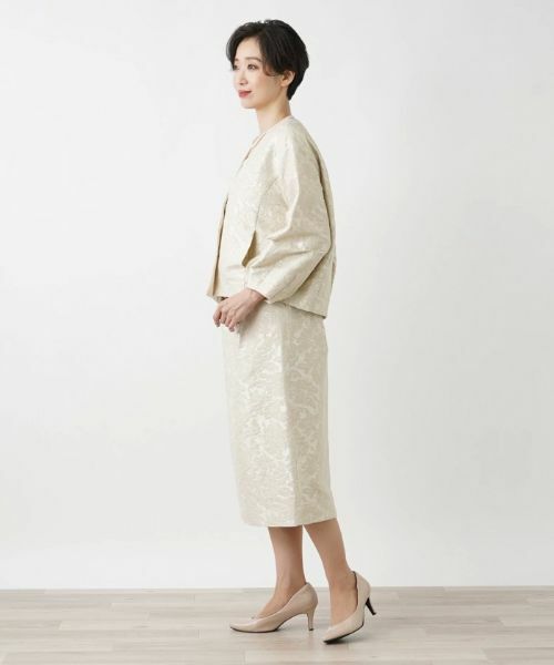 Leilian / レリアン ミニ・ひざ丈スカート | フラワーレースタイトスカート | 詳細2