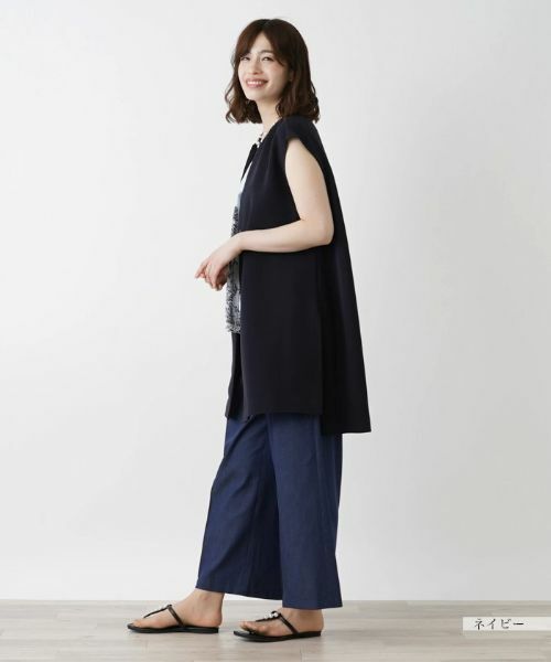 Leilian / レリアン テーラードジャケット | 洗えるロングベスト | 詳細15