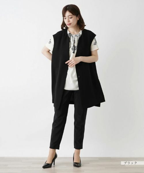 Leilian / レリアン テーラードジャケット | 洗えるロングベスト | 詳細17