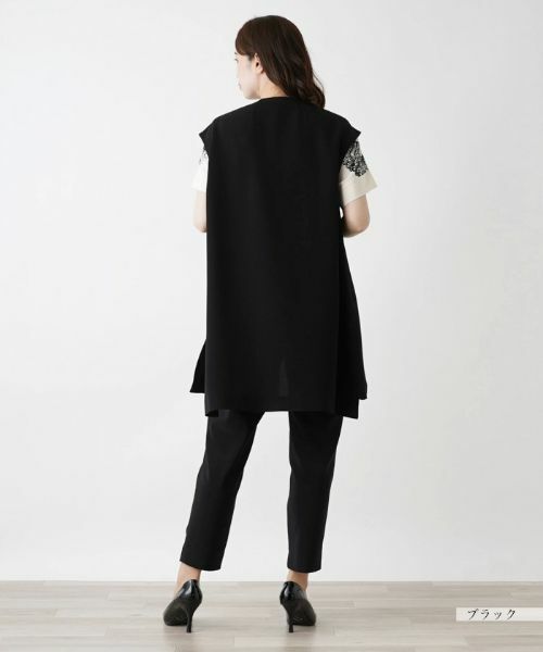 Leilian / レリアン テーラードジャケット | 洗えるロングベスト | 詳細19