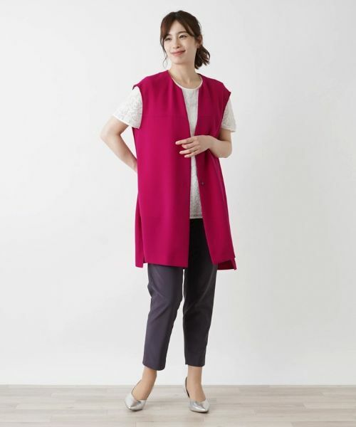 Leilian / レリアン テーラードジャケット | 洗えるロングベスト | 詳細20