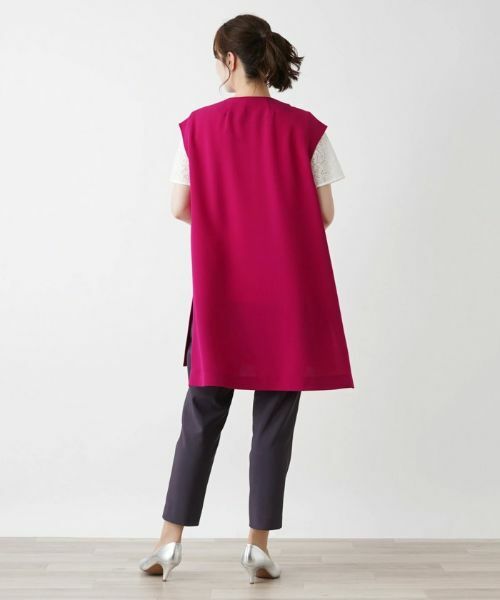 Leilian / レリアン テーラードジャケット | 洗えるロングベスト | 詳細22