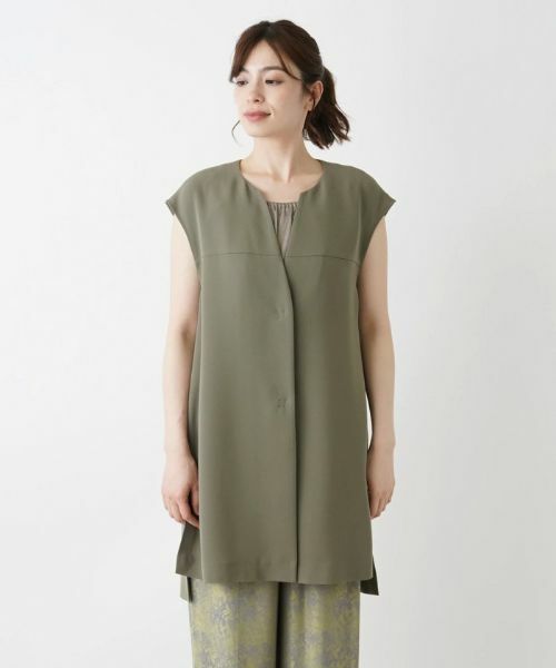 Leilian / レリアン テーラードジャケット | 洗えるロングベスト | 詳細4