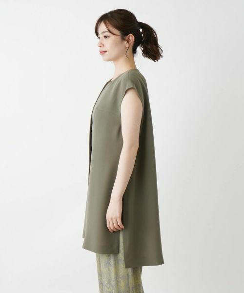 Leilian / レリアン テーラードジャケット | 洗えるロングベスト | 詳細5