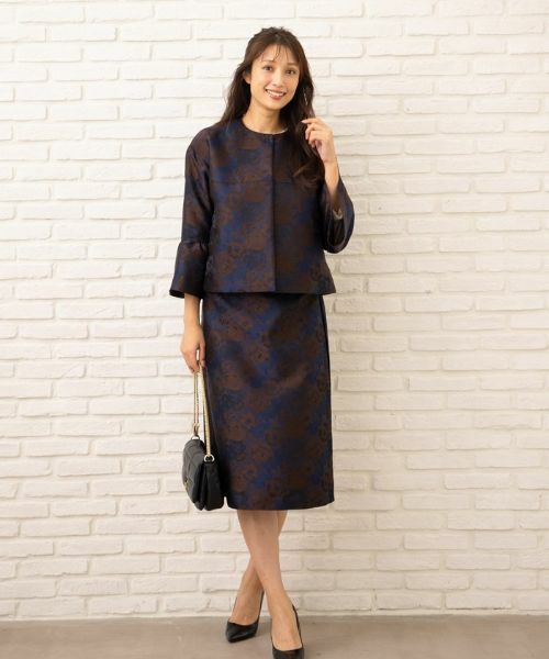 Leilian / レリアン テーラードジャケット | ボタニカル柄ジャケット | 詳細1