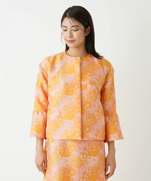 Leilian / レリアン テーラードジャケット | ボタニカル柄ジャケット | 詳細10