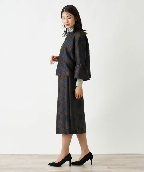 Leilian / レリアン ミニ・ひざ丈スカート | ボタニカル柄スカート | 詳細2