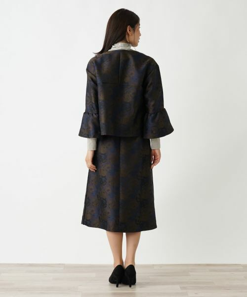 Leilian / レリアン ミニ・ひざ丈スカート | ボタニカル柄スカート | 詳細3