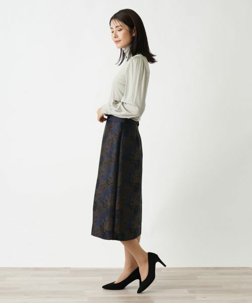 Leilian / レリアン ミニ・ひざ丈スカート | ボタニカル柄スカート | 詳細5