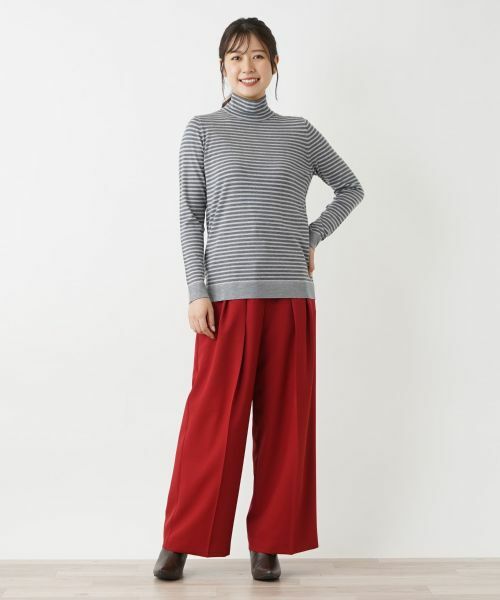 Leilian / レリアン ニット・セーター | ボーダー柄カットソー | 詳細1