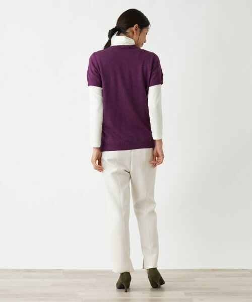 Leilian / レリアン テーラードジャケット | ハーフスリーブニットベスト | 詳細15