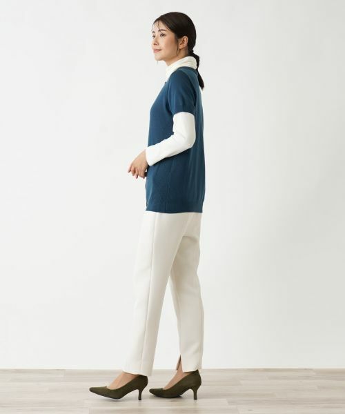 Leilian / レリアン テーラードジャケット | ハーフスリーブニットベスト | 詳細2
