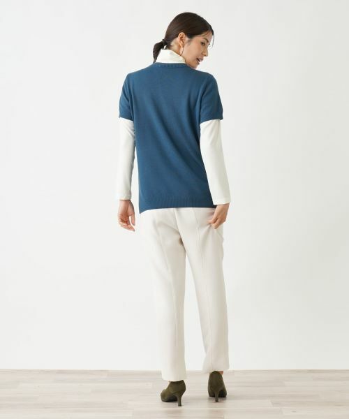 Leilian / レリアン テーラードジャケット | ハーフスリーブニットベスト | 詳細3