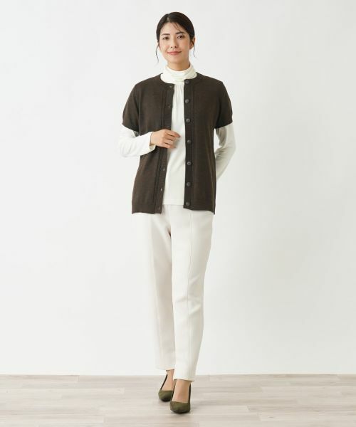 Leilian / レリアン テーラードジャケット | ハーフスリーブニットベスト | 詳細9