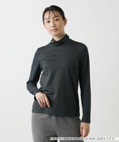 Leilian / レリアン カットソー | ボーダーハイネックカットソー