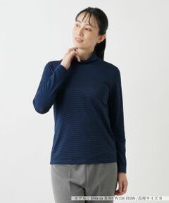 Leilian / レリアン カットソー | ボーダーハイネックカットソー