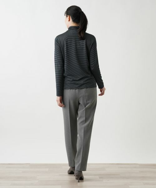 Leilian / レリアン カットソー | ボーダーハイネックカットソー | 詳細6