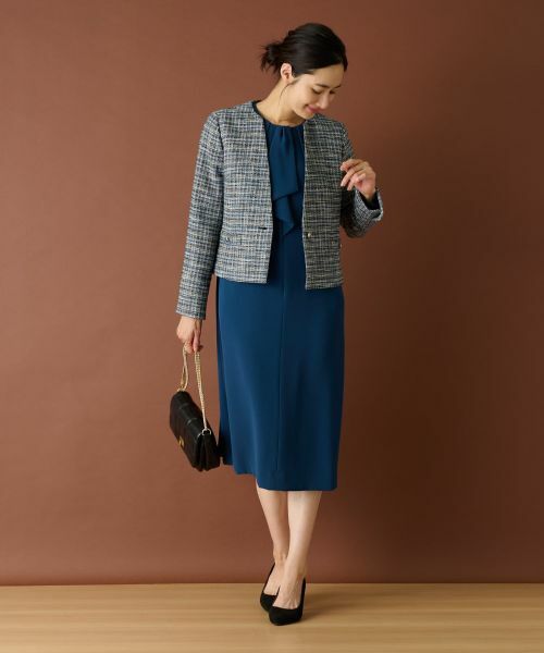 Leilian / レリアン テーラードジャケット | ストレッチジャケット(ロイヤルブルー)