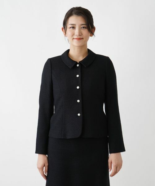 ✨美品✨レリアン　フォーマルセットアップ　ツイード　ウール　ミモレ丈　高級生地 otst0489-3.jpg