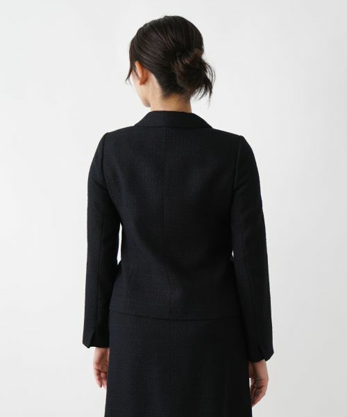 Leilian レリアン ネイビー 紺 スカートスーツ　上下セット　13＋号 レリアン Leilian セットアップ スカートスーツ ネイビー 花柄
