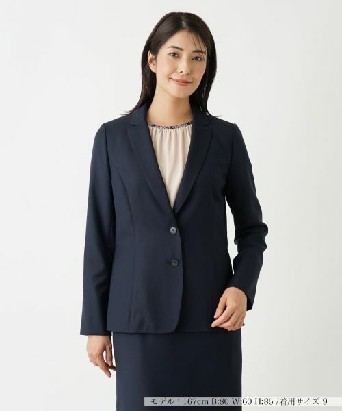 Leilian / レリアン テーラードジャケット | ブレザー【LORO PIANA】(ネイビー)