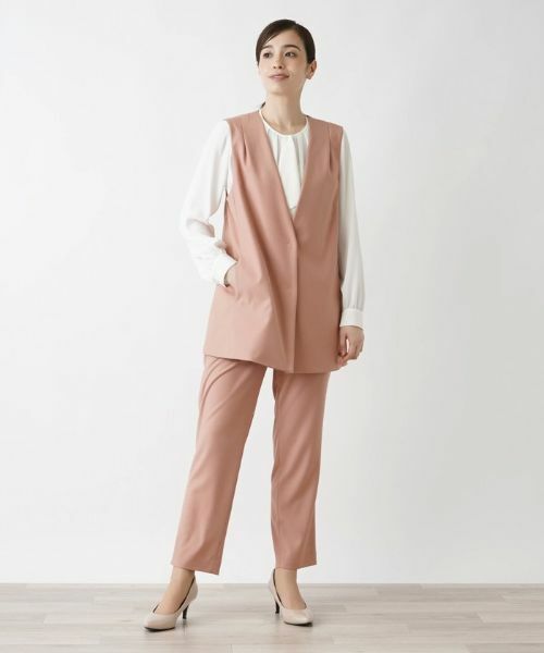 Leilian / レリアン テーラードジャケット | Vネックベスト | 詳細1