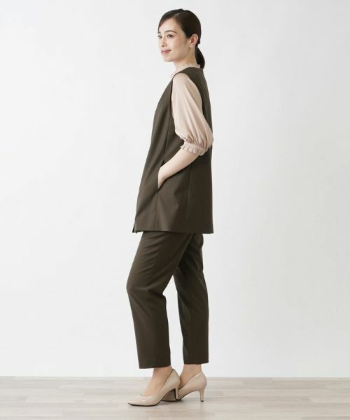 Leilian / レリアン テーラードジャケット | Vネックベスト | 詳細5