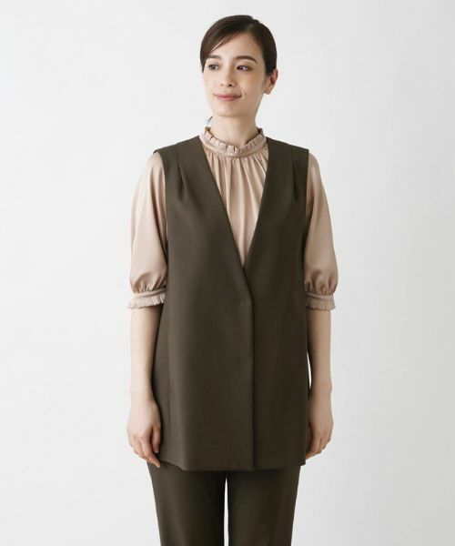 Leilian / レリアン テーラードジャケット | Vネックベスト | 詳細7