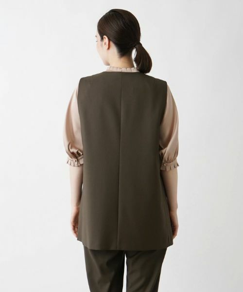 Leilian / レリアン テーラードジャケット | Vネックベスト | 詳細9