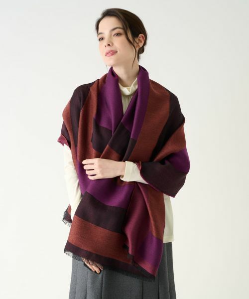 Leilian / レリアン マフラー・ショール・スヌード・ストール | ライン柄ストール | 詳細10