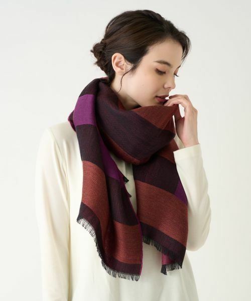 Leilian / レリアン マフラー・ショール・スヌード・ストール | ライン柄ストール | 詳細3