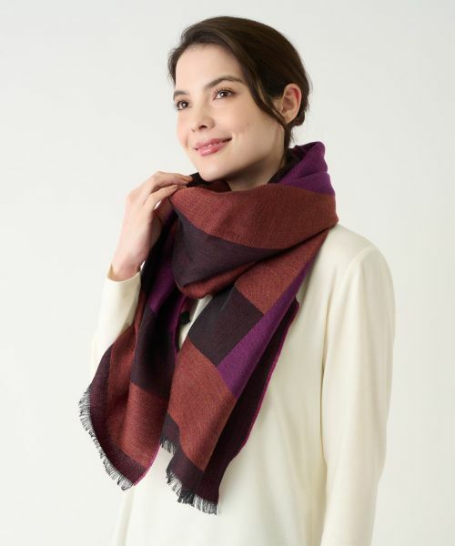 Leilian / レリアン マフラー・ショール・スヌード・ストール | ライン柄ストール | 詳細5