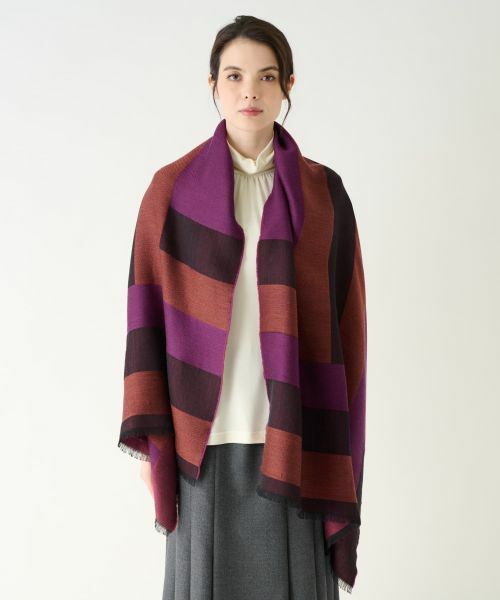Leilian / レリアン マフラー・ショール・スヌード・ストール | ライン柄ストール | 詳細6
