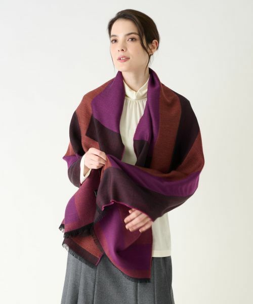 Leilian / レリアン マフラー・ショール・スヌード・ストール | ライン柄ストール | 詳細8