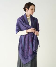 【パラスパレス】美品　ブルー&パープル系　ストール 2025年最新】PAL'LAS PALACE レディース ストール・ショールの