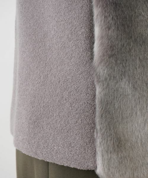 Leilian / レリアン テーラードジャケット | フェイクファー切替ベスト | 詳細13