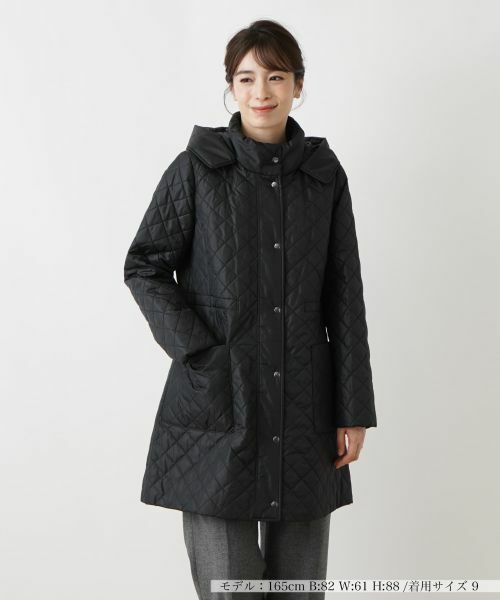 Leilian / レリアン その他アウター | 中わたキルティングコート(ブラック)