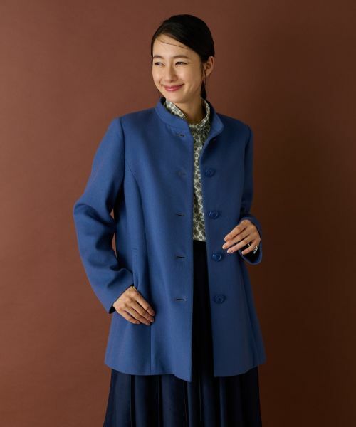 Leilian / レリアン その他アウター | カシミヤスタンドカラーコート【深喜毛織 】 | 詳細1